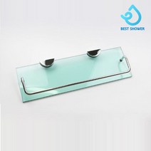 코코스 강화유리 일자선반, 04 투명 + 크롬, 1개