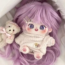 무속성 솜인형 20cm 아이돌 유골 작은 소녀 옷 귀여운 힐링 선물 인형과 의상 세트, 유골 20cm, 08.인형본체+웜세트+가발