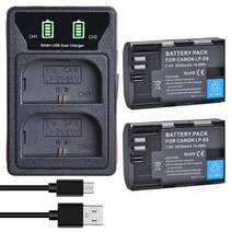 호환제품 LP-E6NH LP E6 캐논 EOS R R5 R7 R6 60Da 70D 80D 90D 5DSR 5Ds Mark II, 06 2Battery 1Charger, 06 2Battery 1Charger