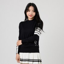 여성 골프웨어 배색소매 여자골프니트 봄 여름 착용