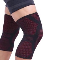 크로스핏 마라톤 헬스 무릎 압박 보호대 2P 헬스용품, 레드