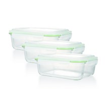 [익일출고] 강블리 블링락G 유리 밀폐용기, 직사각형 1520ml, 3개
