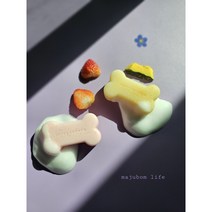 핸드메이드 천연 보습 샴푸바 강아지 고양이 전용 발 & 목욕 비누, 딸기 시어버터(비타민C촉촉케어)