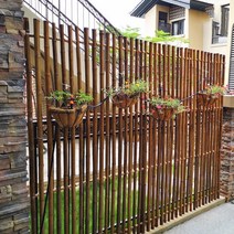 목재 담장휀스 대나무 담벼락 정원 테라스가림막 2m, 3. 높이 1.5m x 너비 2m