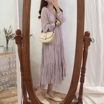 시크블랙 로에린 셔링 캉캉롱원피스