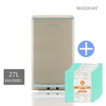 매직캔 [세트] 히포 27L+리필5롤 (화이트/베이지/세이지) 기본리필장착 1년사용가능 냄새차단 휴지통, 02_ 27L베이지+리필5롤→MH280BG+280R5B