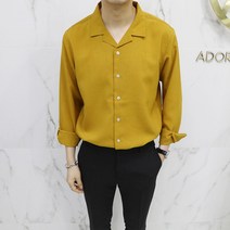 아도르클래식 무지 라이트 9컬러 노카라 여름 파자마 시원한 셔츠