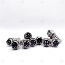 항공잭16mm 써큘러 콘넥터 플러그 커넥터 조립키트 갈치 갑오징어 낚시 집어등 보조배터리부품 DIY세트 케이블 트리거 써큘라 원형커넥터 항공원형플러그 군용커넥터 6PIN 1P