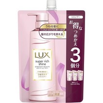 일본직발송 6. LUX(럭스) 럭스 슈퍼 리치 샤인 스트레이트 뷰티 굴곡 케어 샴푸 리필용 900G B07TH8CYDK, 900 그램 X 1, One Color
