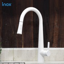 [고치고] 이녹스 JT-B300WH 스테인리스 화이트 주방용 싱크대수전, 1개