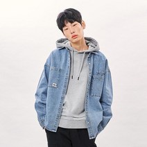 [에비수] 오버핏 OVER COME 데님셔츠(ET1MSH801_LD)
