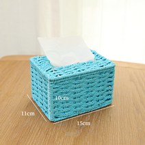 라누아 라탄 티슈케이스 휴지케이스 커버, Blue-new(길이너비및높이15x11x10cm), 30개
