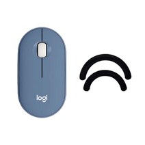 로지텍 PEBBLE M350 무소음 무선 마우스 + 마우스피트, 블루베리