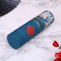 빨대 보온 텀블러 고급 온도표시 스마트 차 병 충전식 뿔 이상민 물통 영양제 액티브 나전칠기 군대 토네이도 자개 코팅 커피, 500ml, H