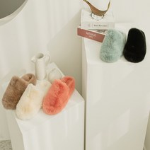 여성 페이크퍼 퍼트리밍 털 슬리퍼 사무실 실내화 (2.5cm)