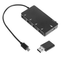 마이크로 USB OTG 4 스마트 폰 태블릿 용 포트 허브 전원 충전 어댑터 케이블