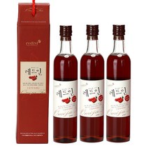 붉은 빛깔 문경 레드인 오미자청 오미자 원액 엑기스, 3병, 375ml
