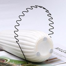 웨이브라운드 머리띠 세안 철사 남여공용 헤어 남자 밴드 물결 메탈 스프링