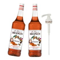 모닌 모닌-카라멜시럽1000ml x2 + 모닌-시럽펌프, 1세트