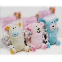 3개월 새끼강아지 이갈이 장난감 밧줄 중형견 닥스훈트 봉제인형 애착인형 아기강아지 치석제거, 1개, 핑크