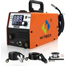 HITBOX HBM200 용접기 100V 200A 대전류 반자동 소형 경량 가정용, HBM200-전원 플러그 있음