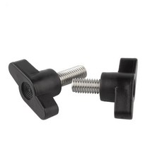 M4 손잡이 볼트 스테인리스 스틸 플라스틱 27mm 헤드 돌리기 쉬운 나비 나사, M4 (헤드 27mm), 30mm (4개), 1개
