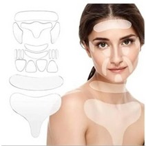 목세로주름 세로목주름 일일일팩 눈밑주름패치 목주름팩 실리콘팩 재사용 가능한 실리콘 주름 방지 패치 얼굴 이마 목 눈 제거 스티커 패드 리프팅 테이프18 개, 01 18pcs