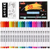 셔틀아트 리폼펜 Fabric Markers 28색상 운동화리폼 청바지리폼 가방리폼