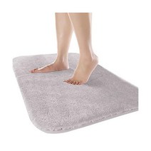 HOSUR 목욕 매트 현관 발걸이 문 발 닦는 주방 계단 미끄럼 방지 속건 빨래 물 흡수 둥근 세척 욕실 화장실 탈의실 용품 그레이 5080cm, 50 80cm, 라이트그레이, 50*80cm