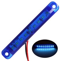 브레이크등 보조제동등 후미등 9LED 방수 측면 경고 빛 여러 가지 빛깔의 트럭 트레일러 버스 밴 폭 램프, 03 blue_01 1pc