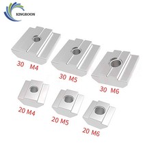 알루미늄프로파일 프로파일부품 플로어잭 KINGROON-100pc 50pc M4 M5 M6 T 블록 사각 너트 T-트랙 슬라이딩, 05 30s-m4_01 100PC Nuts