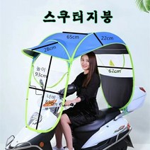 전천후 스쿠터지붕 덮개 스쿠터우산 오토바이 배달, 블루-보통타입