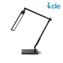 아이클 면광원 클램프 겸용 학습용 LED스탠드 ICLE-15711, 블랙