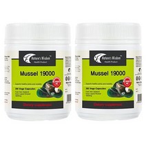 Natures Wisdom 네이처스위즈덤 뉴질랜드 그린머슬 초록홍합 초록입홍합 19000mg 300캡슐 2팩