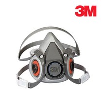3M 6200 방진 방독 마스크 반면형 마스크 양구필터 도색 페인트 용접 도장