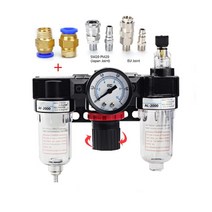 AC2000 1/4 "압력 기 게이지 필터 오일 수분 물, 04 8mm fittings