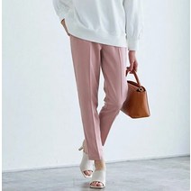 일한 스타일 캐주얼 팬츠 스키니 팬츠 여자 바지, M, 분홍색