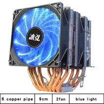 6 구리 파이프 더블 타워 RGB Cpu 라디에이터 쿨러 90MM 3Pin 팬 775 1150 1155 1366 1700 AM3 AM4 X79 2011 PC 방열판 2011-V3, CHINA_2 fan | 3 pin(LGA intel