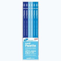 MITSUBISHI Pencil Mitsubishi Unistar Unipalette 2B 파스텔 블루 1 다스 US1044, 1개, 상품명참조
