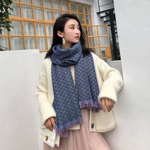 드렌스 겨울 목도리 블루여성 롱 머플러