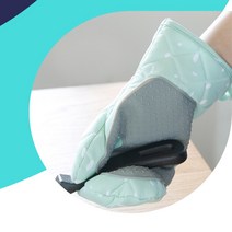 실리콘 패드 주방 방열장갑 베이킹 오븐장갑 2p, 본상품선택, 그린