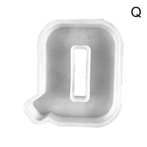 큰편지 실리콘 금형 대문자 수지 장식 에폭시 홈 생일 Diy 웨딩 파티 공예 L N7u5, 17 Q Transparent