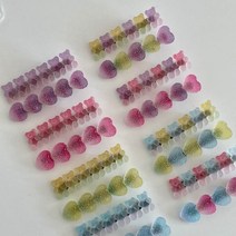 헤어핀 귀여운 옆머리핀 하트 집게핀 곰돌이 옆머리 사탕 하리보 젤리 여름 헤어집게핀 머리핀