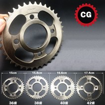 스프라켓 스프로킷 오토바이 자전거용 합금강 428 체인 후면 CG125 CBF CM 34T 38T 42T 45T 53T 58mm, 3.38T