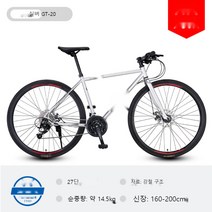 상하이 영구 브랜드 도로 자전거 남성용 레이싱 초경량 700c 플랫 핸들 가변 속도 초고속 자전거 보급형 승마, GT20 27단 스틸 프레임 실버