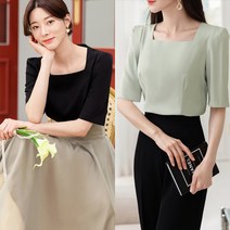 시크라인 바라반 스퀘어넥 블라우스 CLMB-B-31