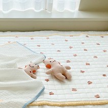 돗투돗 시원한 아기 쿨매트 동물친구들 신생아 침대 인견 쿨 패드 여름 이불, 인견쿨에어패드(90x140)-귀염돗람이