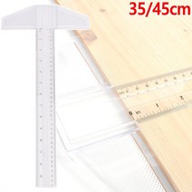 의상 공구 네임자 목공 조립식 투명 T자 조절 설계용품 다용도 자유각도자 측정 공장, 1개, 45cm