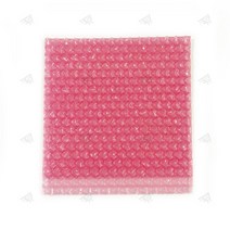 하트 뽁뽁이 주얼리 립스틱 포장 에어캡 선물포장 악세서리 매장 택배봉투 20X20cm 로즈레드 1P