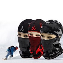 대경몰 인콘트로 바라클라바 패션 등산 겨울 필수품 오토바이 두건 버프, 4-불꽃검정빨강